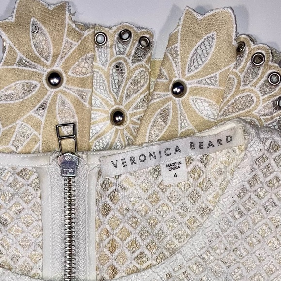 Veronica Beard Sunrise Beaded Crochet Top Size 4 - Picture 9 of 16